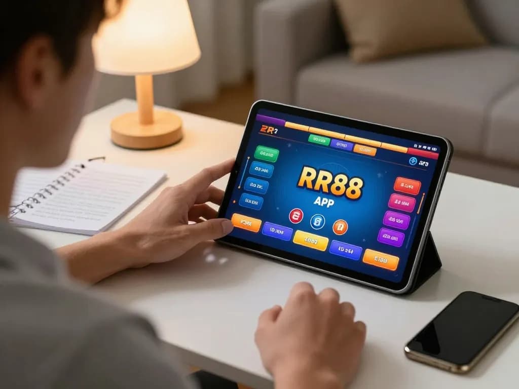Engaging with the RR88 apk poker interface in a cozy home setup for responsible gambling