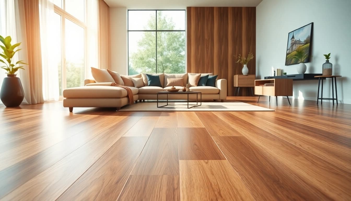 Browse luxury vinyl flooring near me in a beautifully designed living room.