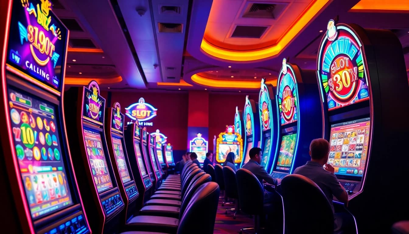 Menangkan hadiah besar saat bermain slot online dengan mesin slot berwarna-warni yang menghiasi kasino.