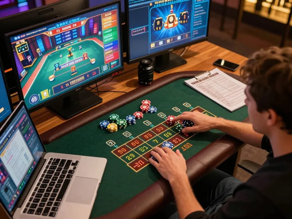 Experience the thrill of online gambling with 789win in a dynamic gaming setup showcasing live games.