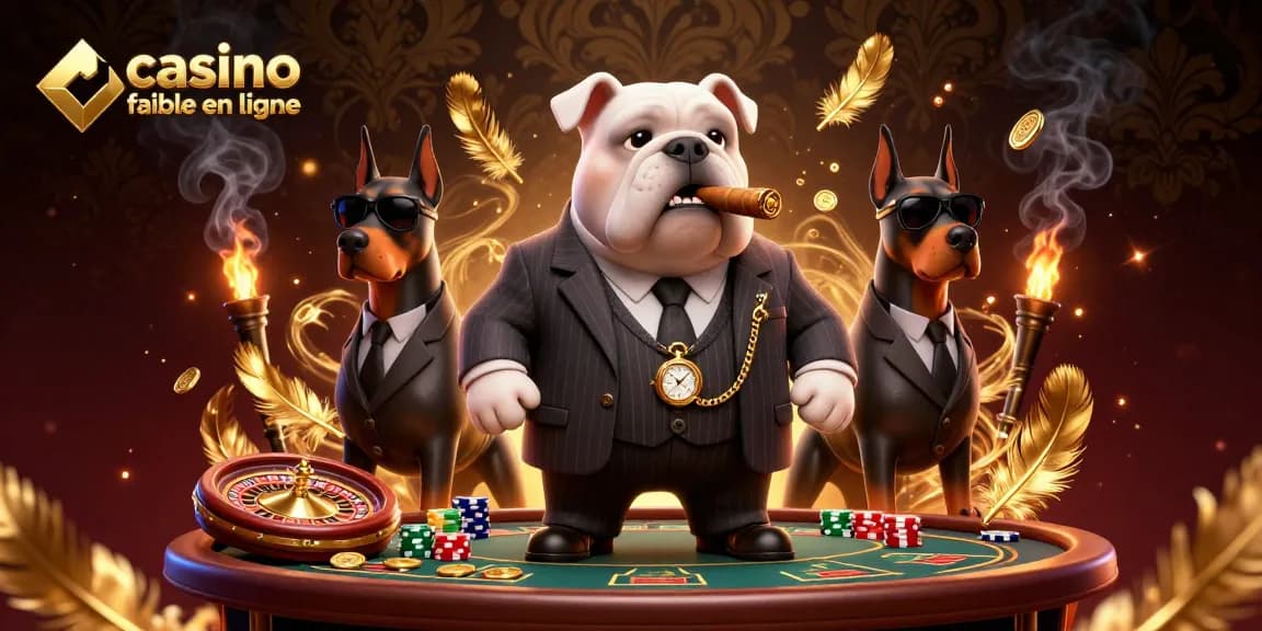 Casino fiable en ligne : expérience immersive avec un bulldog mafieux et ses gardes du corps
