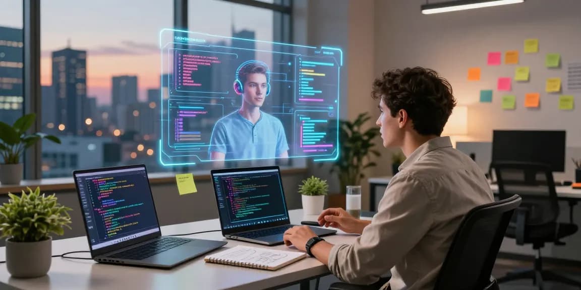Engaging AI development scene showcasing crush ai technology in a modern workspace.