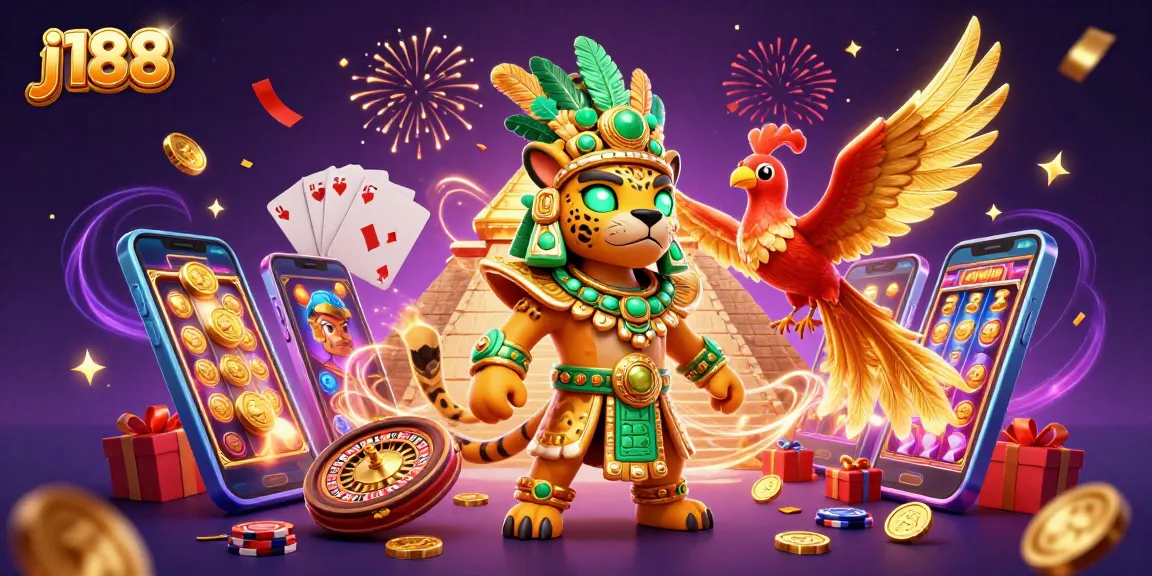 Experience the excitement of j188 with vibrant casino elements and dynamic characters.