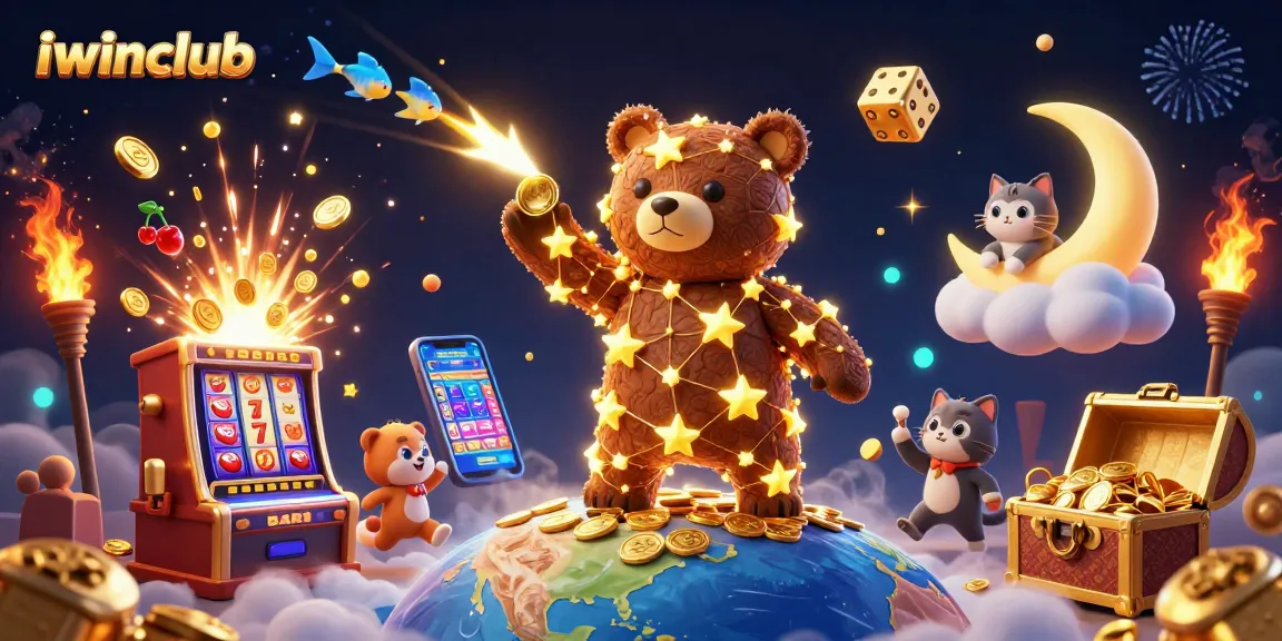 Experience thrilling wins at iwinclub with vibrant slot machines and dazzling gold coins!