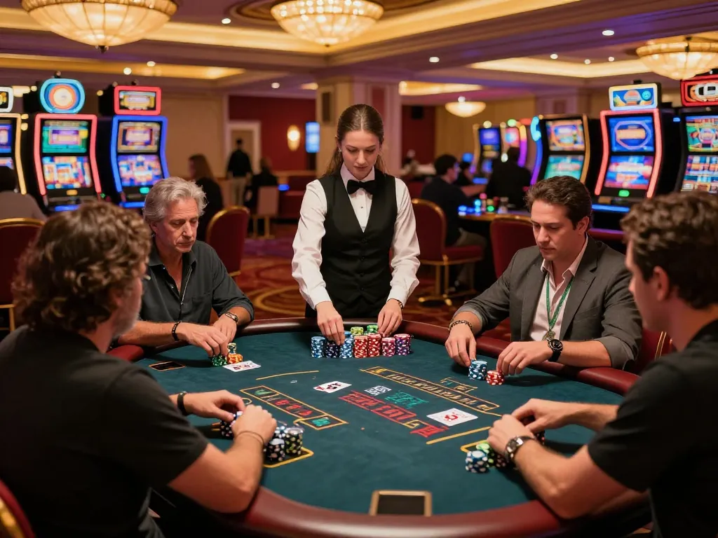 Engage with the mexican pastries guide while strategizing at the blackjack table in a Las Vegas casino.