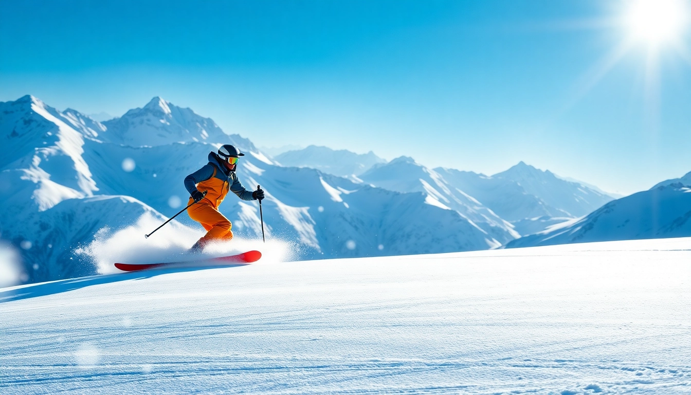 Experience the thrill of LIB-skiing as a professional skier executes techniques on a stunning mountain.