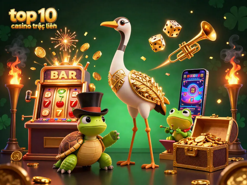 Trải nghiệm top 10 casino trực tuyến với hình ảnh sòng bạc đầy màu sắc.