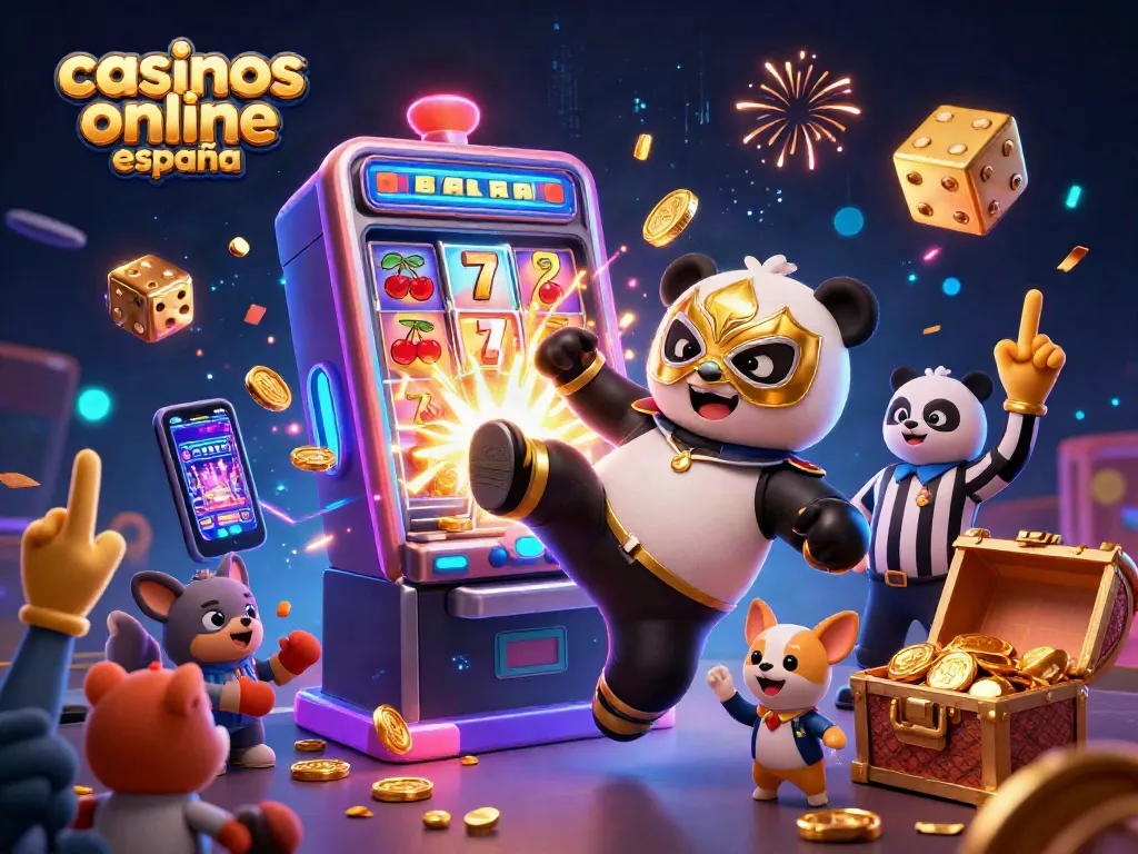 Visualiza los mejores casinos online España con tragamonedas y premios gigantes en una emocionante escena.