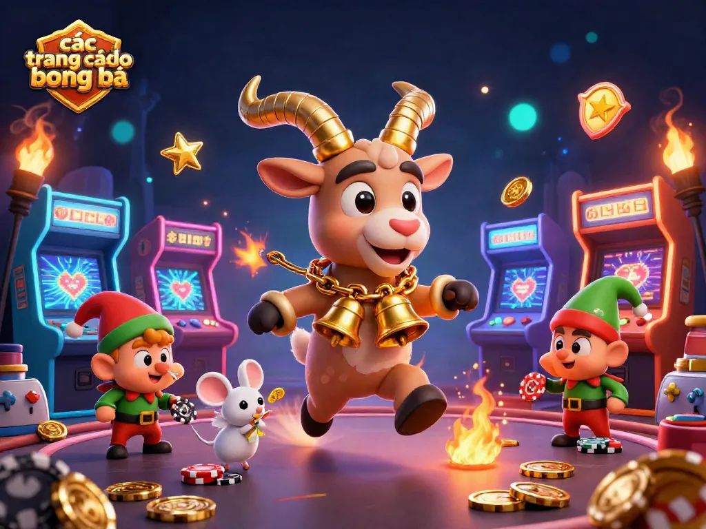 Các trang cá độ bóng đá với Krampus dê và những chú chuột thiên thần trong sòng bạc sống động.