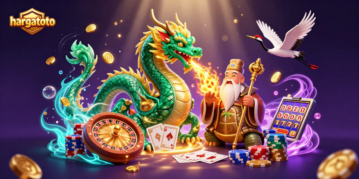 Experience thrilling gameplay at hargatoto with dynamic casino elements in vibrant energy-filled illustration.