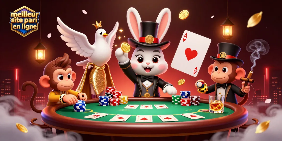 Admirez le spectacle au meilleur site de paris en ligne, avec un magicien et des jetons de poker en action.