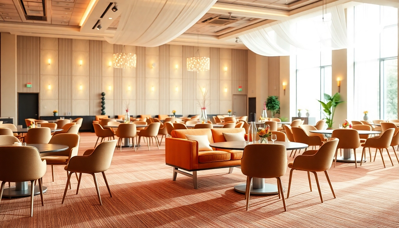 Event Furniture Rentals beautifully arranged in an upscale venue setting.