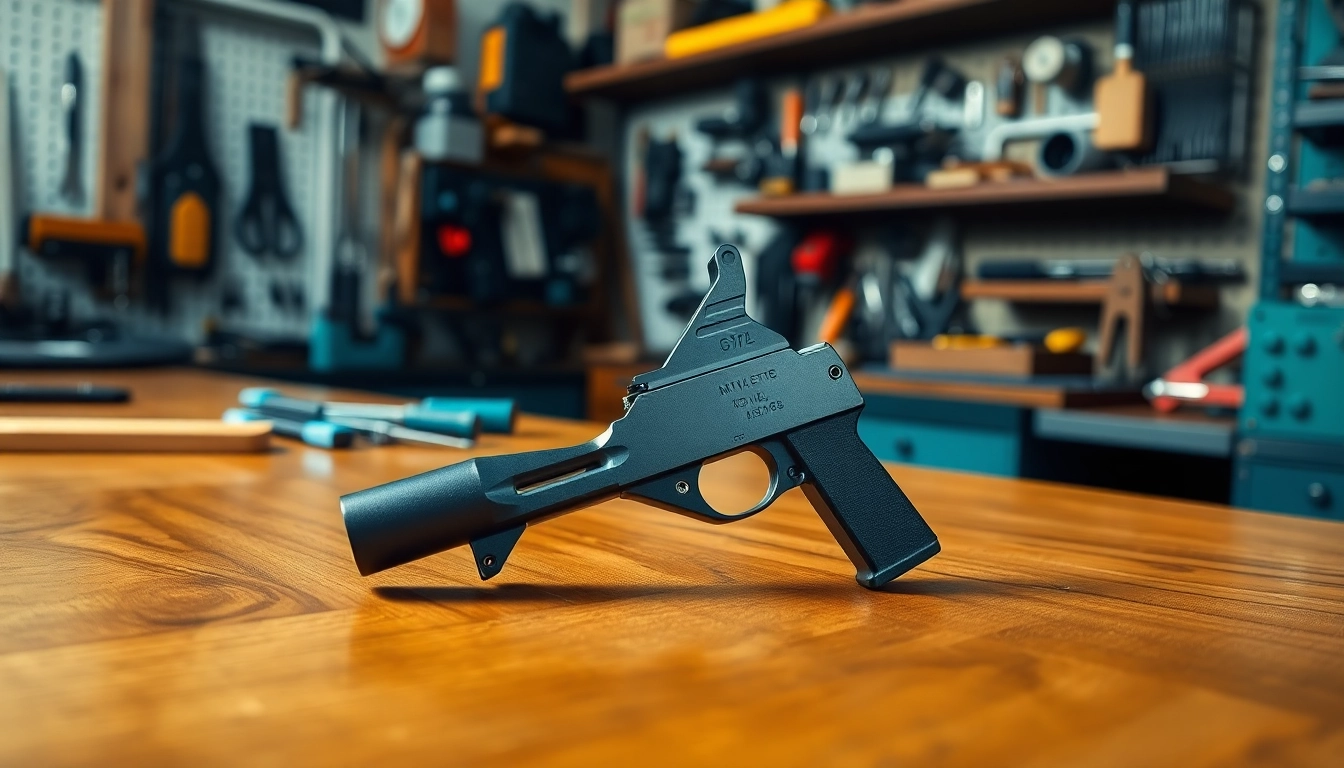 Showcase of an AR 9 trigger highlighting its precision and ergonomic design.