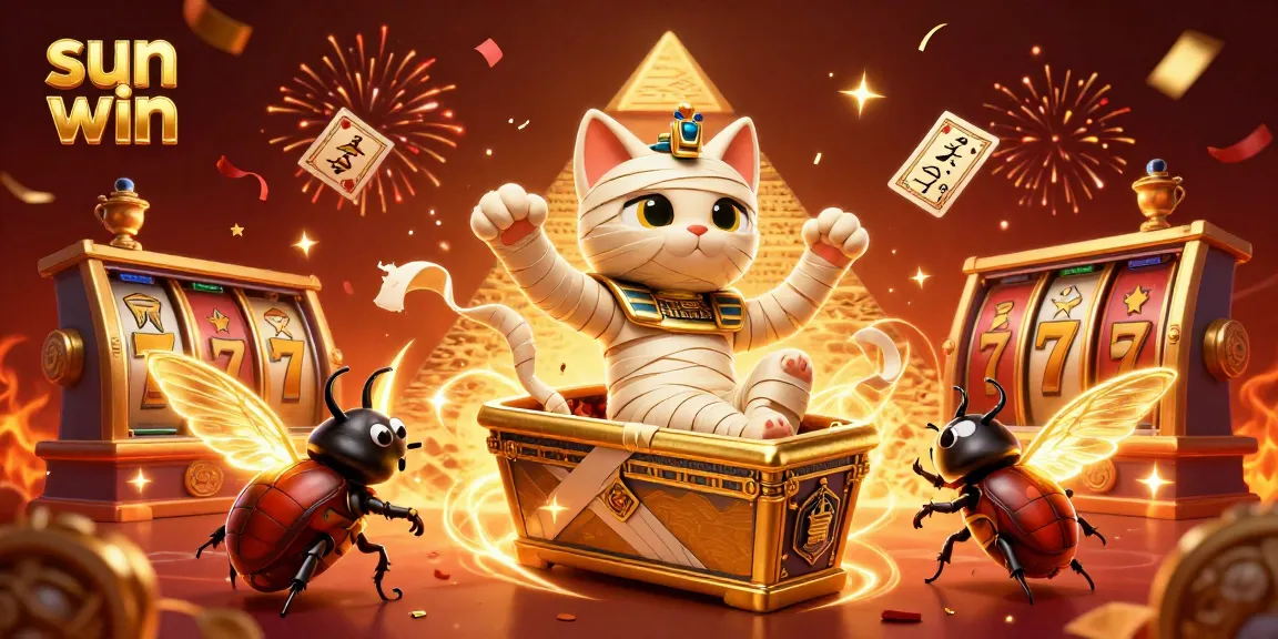 Experience thrilling gaming with sun win in a vibrant pyramid casino scene full of action and excitement.