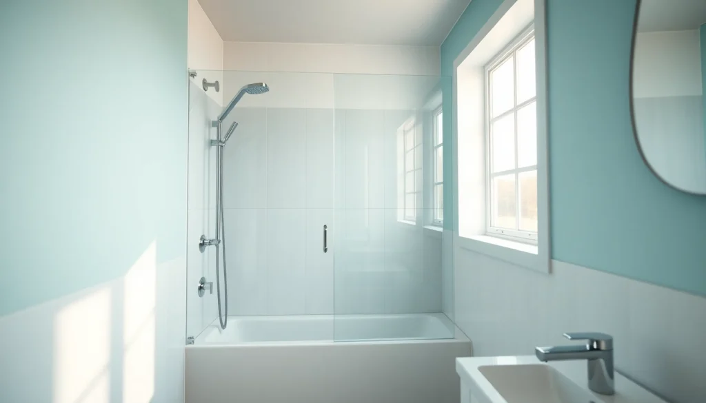 Découvrez l'aménagement moderne de sunny showers france avec un éclairage naturel.