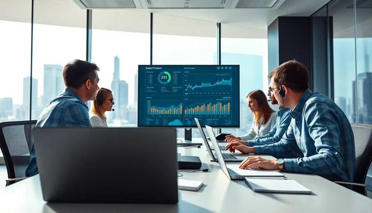 Providing managed it support with a professional IT team in a modern office.