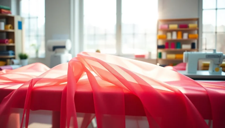 Mousseline stof met zachte textuur en kleuren, perfect voor creatieve naaiprojecten.