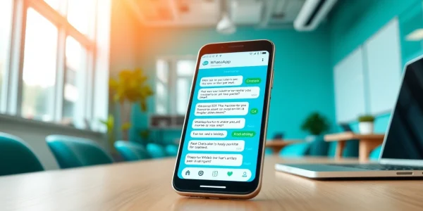ultramsg enabling seamless communication through a smartphone with WhatsApp messages displayed.