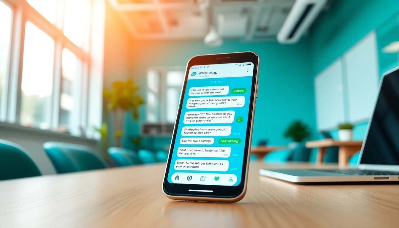 ultramsg enabling seamless communication through a smartphone with WhatsApp messages displayed.