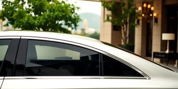 Experience Chauffeur Services Nottingham with a professional chauffeur outside a luxury vehicle.