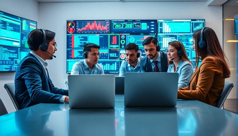 Provide expert IT Support for Businesses through a dedicated team in a modern workspace.