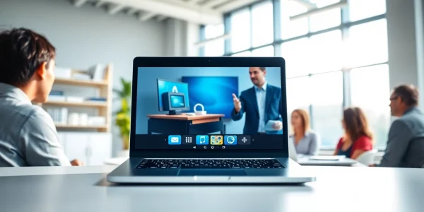 Engaging product demonstrations showcasing an interactive presentation to potential customers.