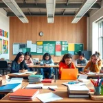 Enhance Education through collaborative student engagement in a bright classroom.