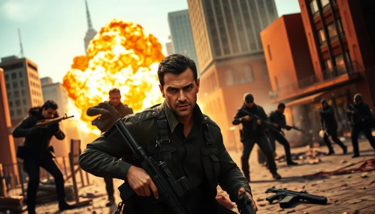 Bayside Boom showcases intense action with ex-Special Forces Captain Orlando Black in a dramatic urban setting.