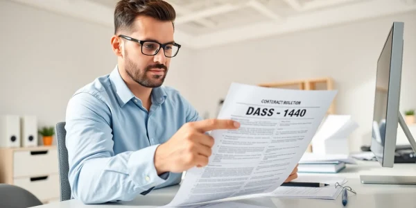 Submit the DAS 140 form accurately in a professional office setting.