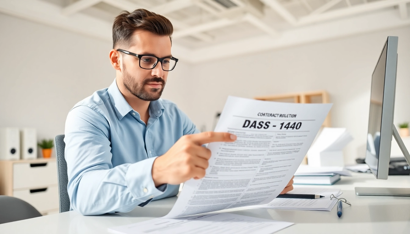 Submit the DAS 140 form accurately in a professional office setting.