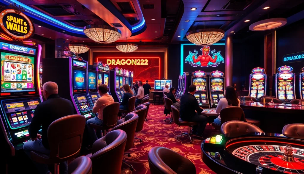 Experience the thrill of winning at DRAGON222 slot machines in a luxurious casino atmosphere.