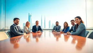 Engaging scene of VAT Consultancy in Abu Dhabi with consultants collaborating in a professional setting.