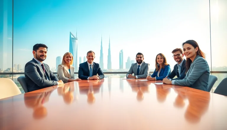 Engaging scene of VAT Consultancy in Abu Dhabi with consultants collaborating in a professional setting.