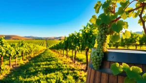 Tasting exquisite wines in wineries in Clarksburg surrounded by lush vineyards and scenic views.