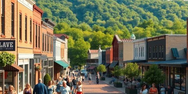 Experience the charm of Clarksburg, showcasing its vibrant community and historic downtown.
