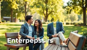 Individuals enjoying an entrepreneurs break in a serene park, fostering creativity and relaxation.