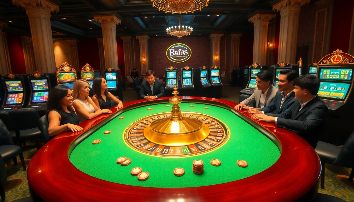 Experience thrilling gameplay at raja toto88 with elegant casino tables and vibrant slot machines.