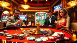 Experience the thrill of roulette at rr88.com with vibrant chips, cards, and a luxurious casino atmosphere.