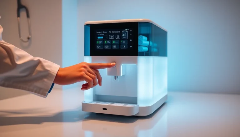 Automatic pill dispenser in use, designed for easy medication management and adherence.