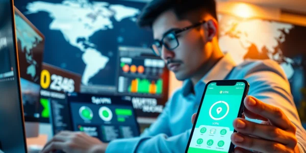 快连官网界面在多台设备上展示，在专业环境中呈现其安全、快速的 VPN 服务。