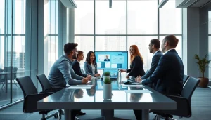 Investigating growth strategy trends during a collaborative business meeting.