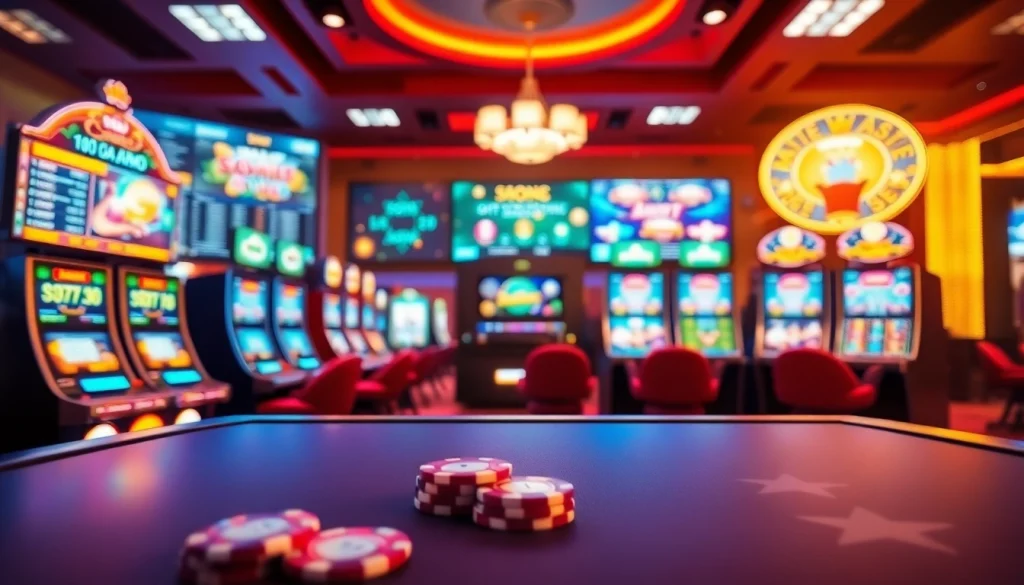 Depozitsiz 1win oynamaq imkanlarını təqdim edən canlandırıcı online kazino görünüşü.