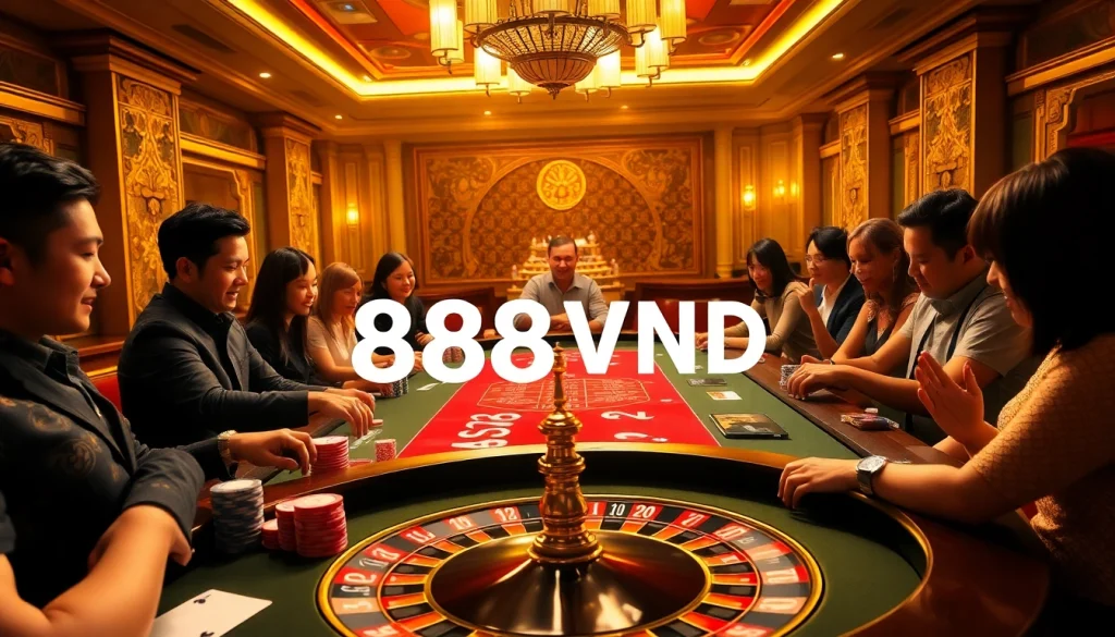 Experience the thrill of gaming at 888VND with a lively casino atmosphere filled with excitement.