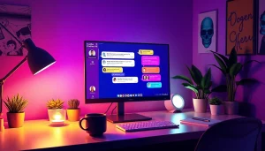 Engaging digital workspace highlighting free nsfw ai chatbot conversations with Crushon AI.