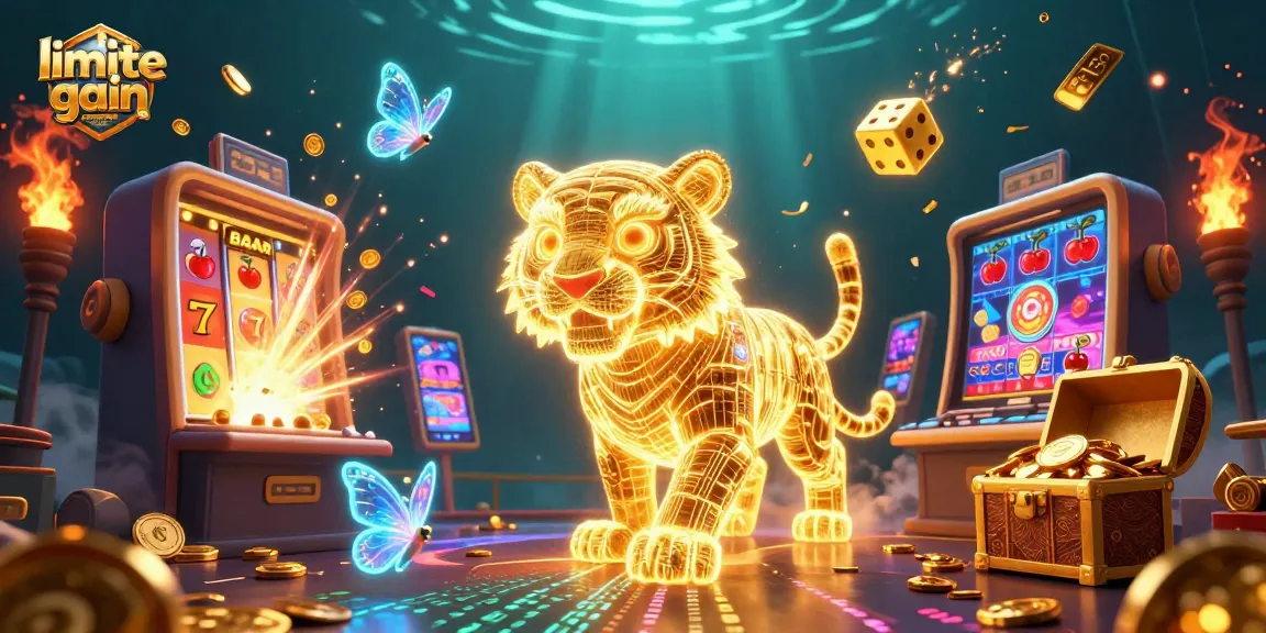Placer des paris sportifs avec "limite gain paris sportif" illustré par un tigre d'énergie lumineuse.