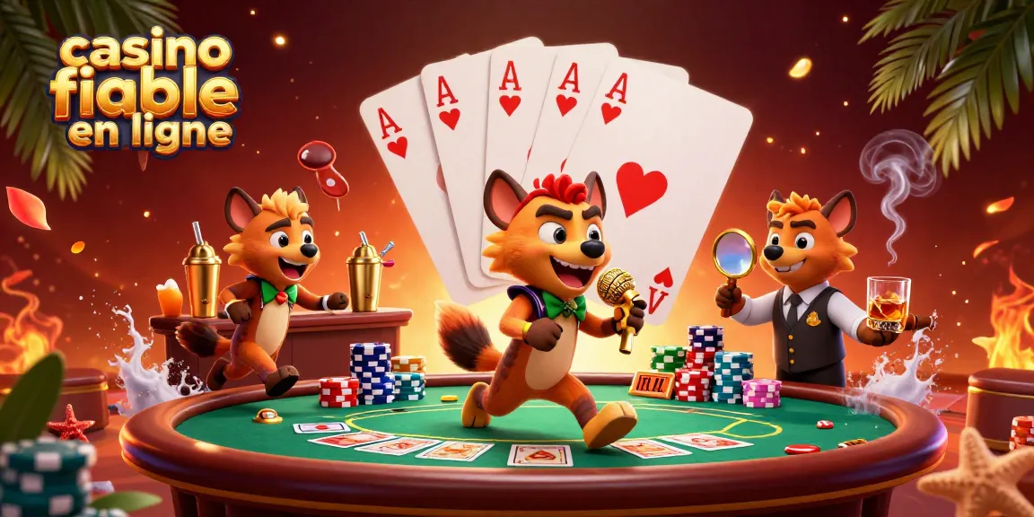 Vivez l'expérience d'un casino fiable en ligne avec nos hyènes animées dans un club comique.