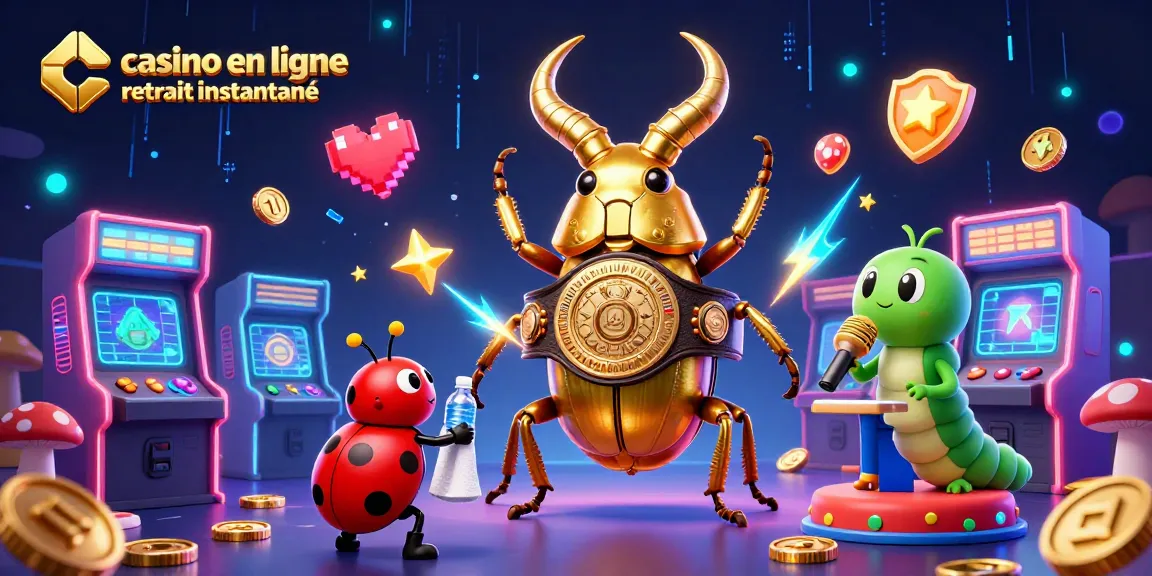 Le casino en ligne retrait instantané offre une expérience immersive avec un scarabée en ceinture de champion et un croupier en direct.