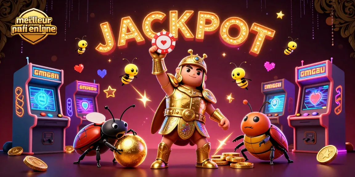Jouer sur le meilleur site pari en ligne avec un hérisson en armure victorieux et des éléments de casino colorés.