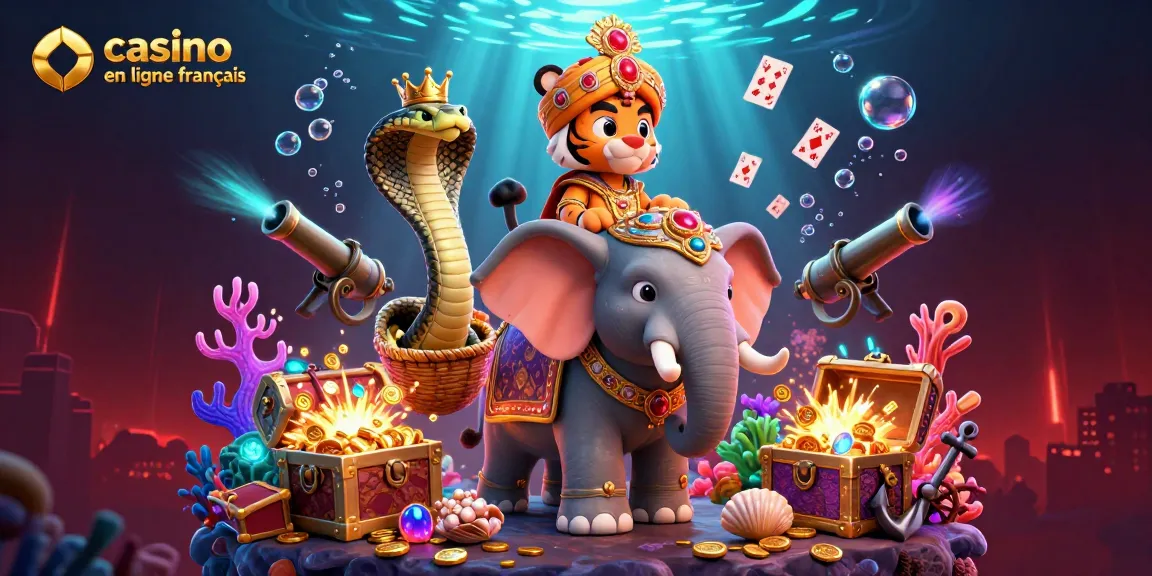 Illustration de casino en ligne français : le tigre maharaja et ses trésors scintillants